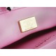 CHANEL 23P Heart Adjustable Buckle Large Pink Textured Calfskin  