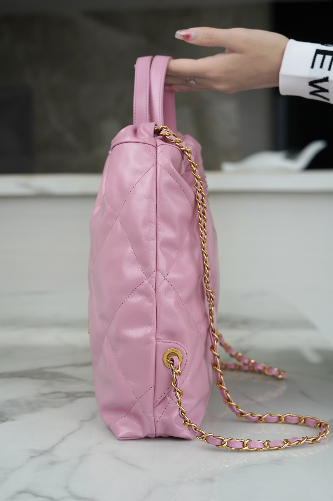 CHANEL 23P Spring/Summer New Mini Backpack Small Pink Glossy Calfskin