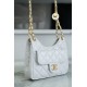 CHANEL 23C Early Spring Resort Collection Flap Bag White Small Glossy Wrinkled Calfskin  