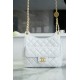 CHANEL 23C Early Spring Resort Collection Flap Bag White Medium Glossy Wrinkled Calfskin  