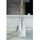 CHANEL 23C Early Spring Resort Collection Flap Bag White Medium Glossy Wrinkled Calfskin  