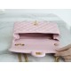 CHANEL 23S Camellia Adjustable Buckle CF Small Sakura Pink Lambskin  