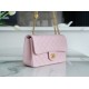 CHANEL 23S Camellia Adjustable Buckle CF Small Sakura Pink Lambskin  