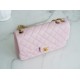 CHANEL 23S Camellia Adjustable Buckle CF Small Sakura Pink Lambskin  