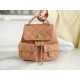 CHANEL 23P New Duma Backpack Mini Caramel Calfskin  