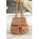 CHANEL 23P New Duma Backpack Mini Caramel Calfskin  