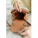 CHANEL 23P New Duma Backpack Mini Caramel Calfskin  