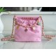 Chanel 23P Mini 22 Bag Small Fortune Bag Pink Lambskin