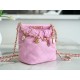 Chanel 23P Mini 22 Bag Small Fortune Bag Pink Lambskin