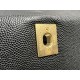 Cocohandle Solid Color Calfskin Handle Black Gold Small  