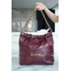 CHANEL 22P Handbag Wine Red Small  