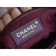 CHANEL 22P Handbag Wine Red Small  