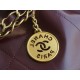 CHANEL 22P Handbag Wine Red Small  