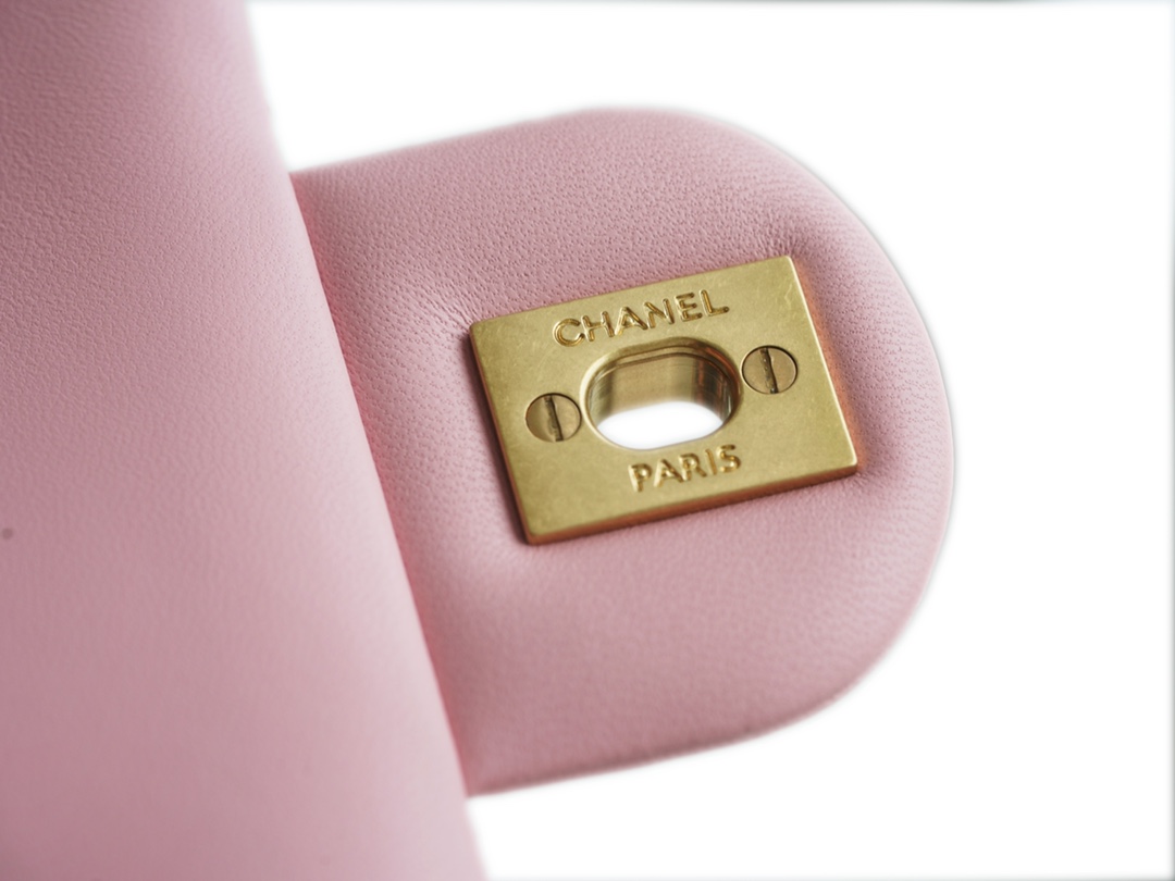 Chanel Metal Ball Square Bag Pink Lambskin  