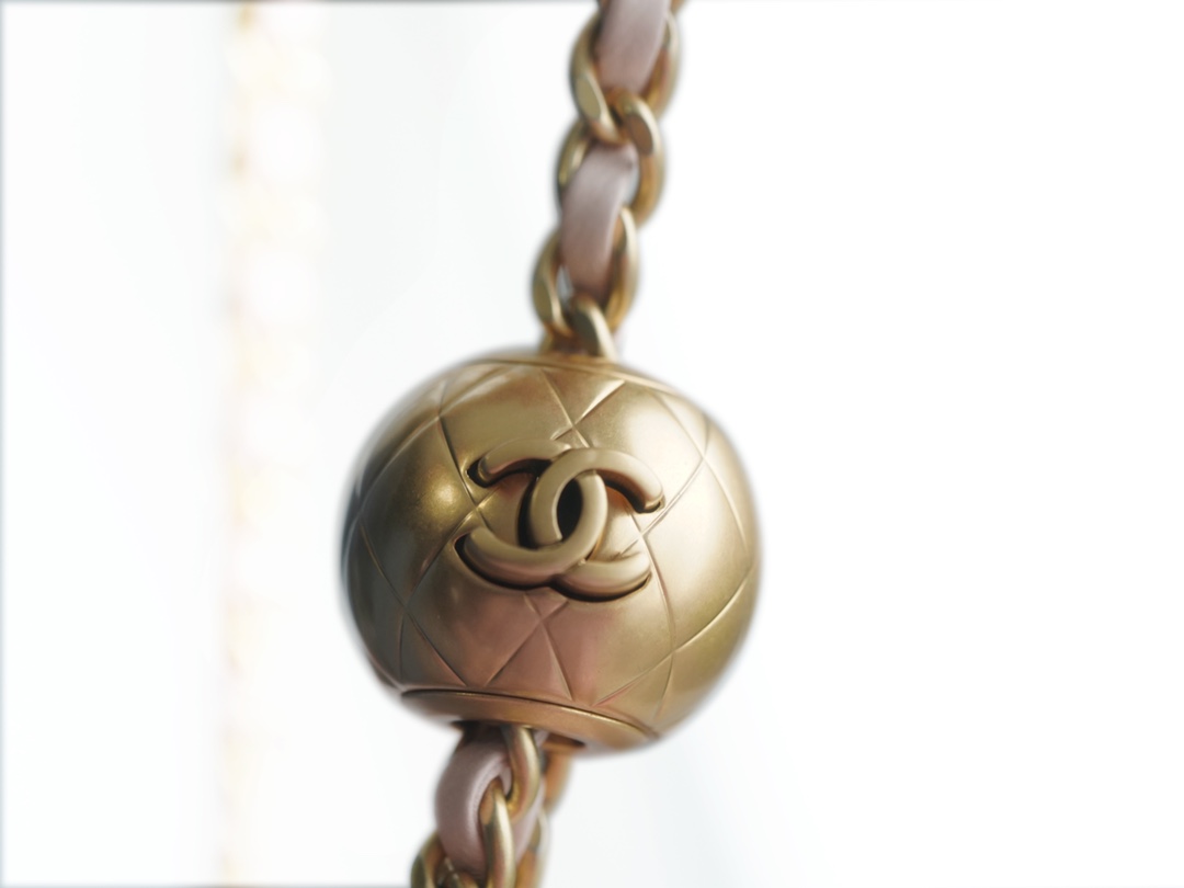 Chanel Metal Ball Square Bag Sakura Pink Lambskin  