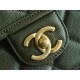 CHANEL 22K Messenger Tofu Bag Large Olive Green Calfskin  