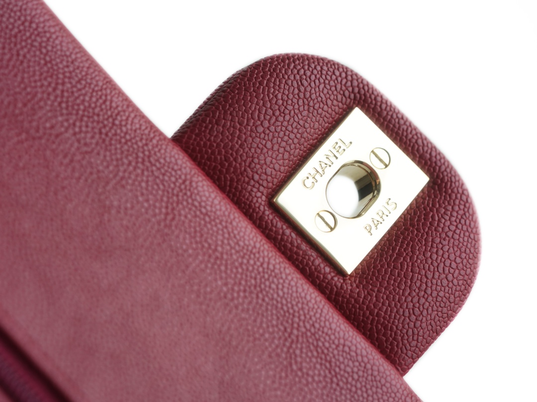 CF Classic Flap | Washed Calfskin Medium Bordeaux