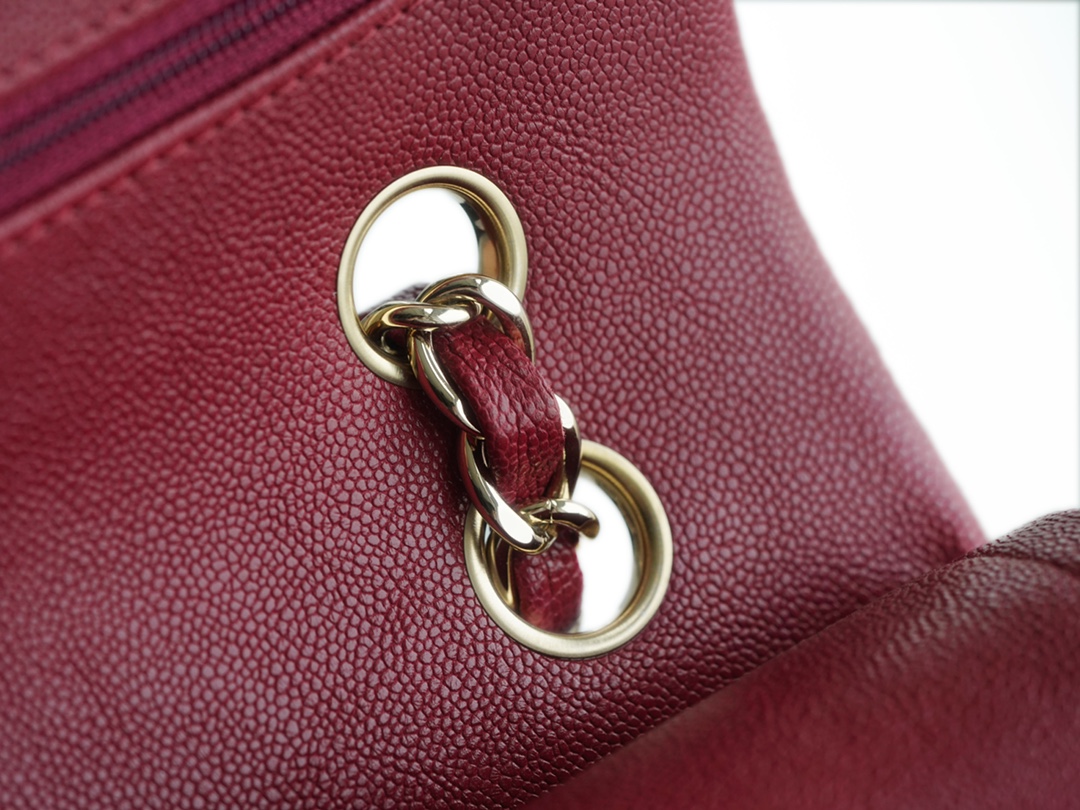 CF Classic Flap | Washed Calfskin Medium Bordeaux