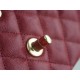 CF Classic Flap | Washed Calfskin Medium Bordeaux