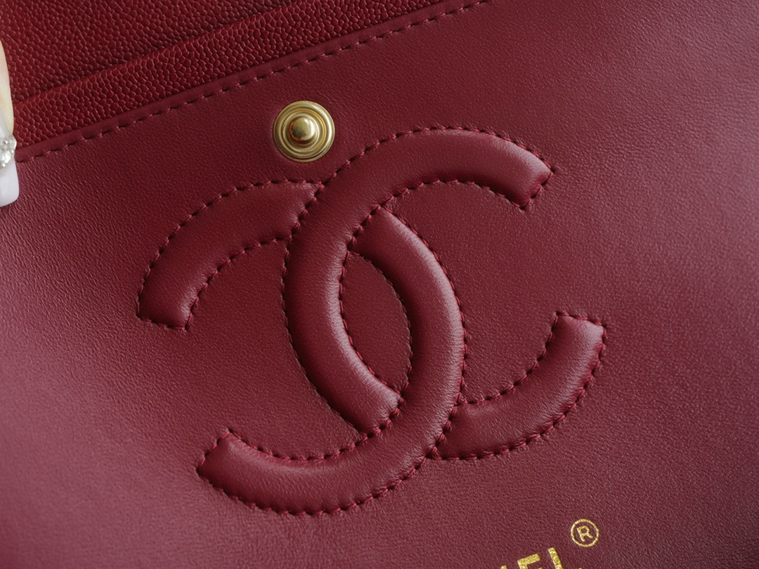 CF Classic Flap | Washed Calfskin Medium Bordeaux