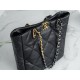 CHANEL 22B 19BAG Tote Black and Gold Small Lambskin  