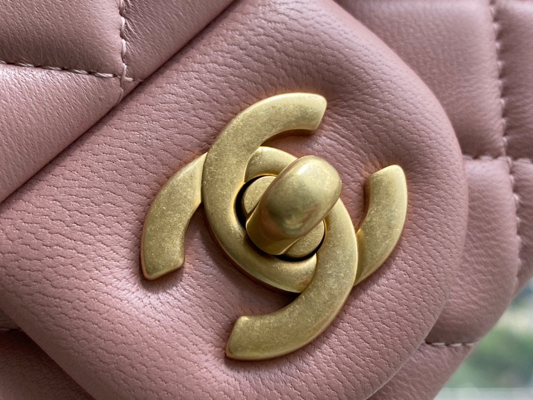 Chanel Metal Ball Square Chunky Bag Dried Rose Pink  