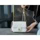 Chanel Metal Ball Square Chunky Bag White Small Lambskin  