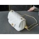 Chanel Metal Ball Square Chunky Bag White Small Lambskin  