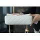 Chanel Metal Ball Square Chunky Bag White Lambskin  