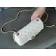 Chanel Metal Ball Square Chunky Bag White Lambskin  