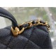 CHANEL 2021 SS Spring/Summer New Handle CF Mini Black and Gold  