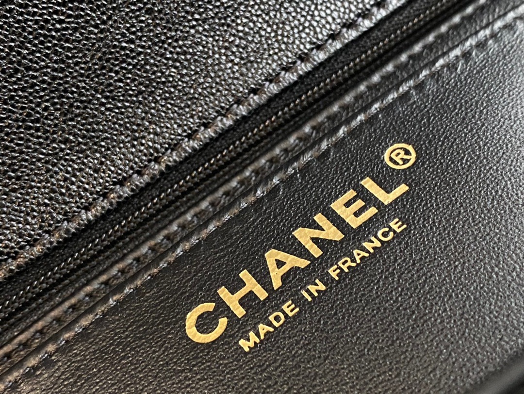 CHANEL 2021 SS Spring/Summer New Handle CF Mini Black and Gold  