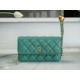 CHANEL 23C Metal Ball Phone Bag Light Green  