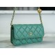 CHANEL 23C Metal Ball Phone Bag Light Green  