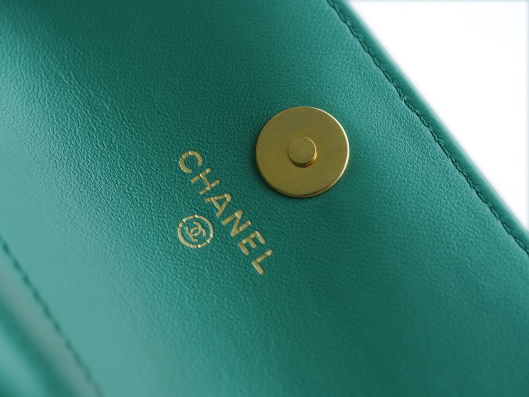 CHANEL 23C Metal Ball Phone Bag Light Green  