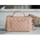 CHANEL 2021 SS Spring/Summer New Handle CF Mini Milk Tea Apricot with Light Gold  