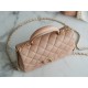 CHANEL 2021 SS Spring/Summer New Handle CF Mini Milk Tea Apricot with Light Gold  