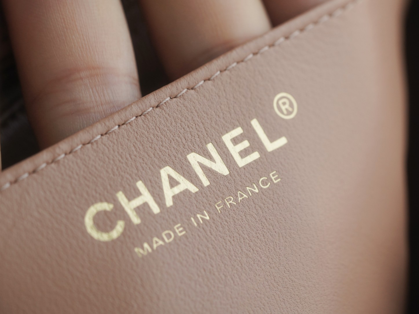 CHANEL 2021 SS Spring/Summer New Handle CF Mini Milk Tea Apricot with Light Gold  