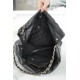 CHANEL 22P Handbag Black and Gold Caviar Leather  