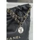 CHANEL 22P Handbag Black and Gold Caviar Leather  