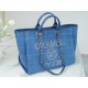 CHANEL 23P Maxi Shopping Bag Blue Calfskin  