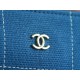 CHANEL 23P Maxi Shopping Bag Blue Calfskin  