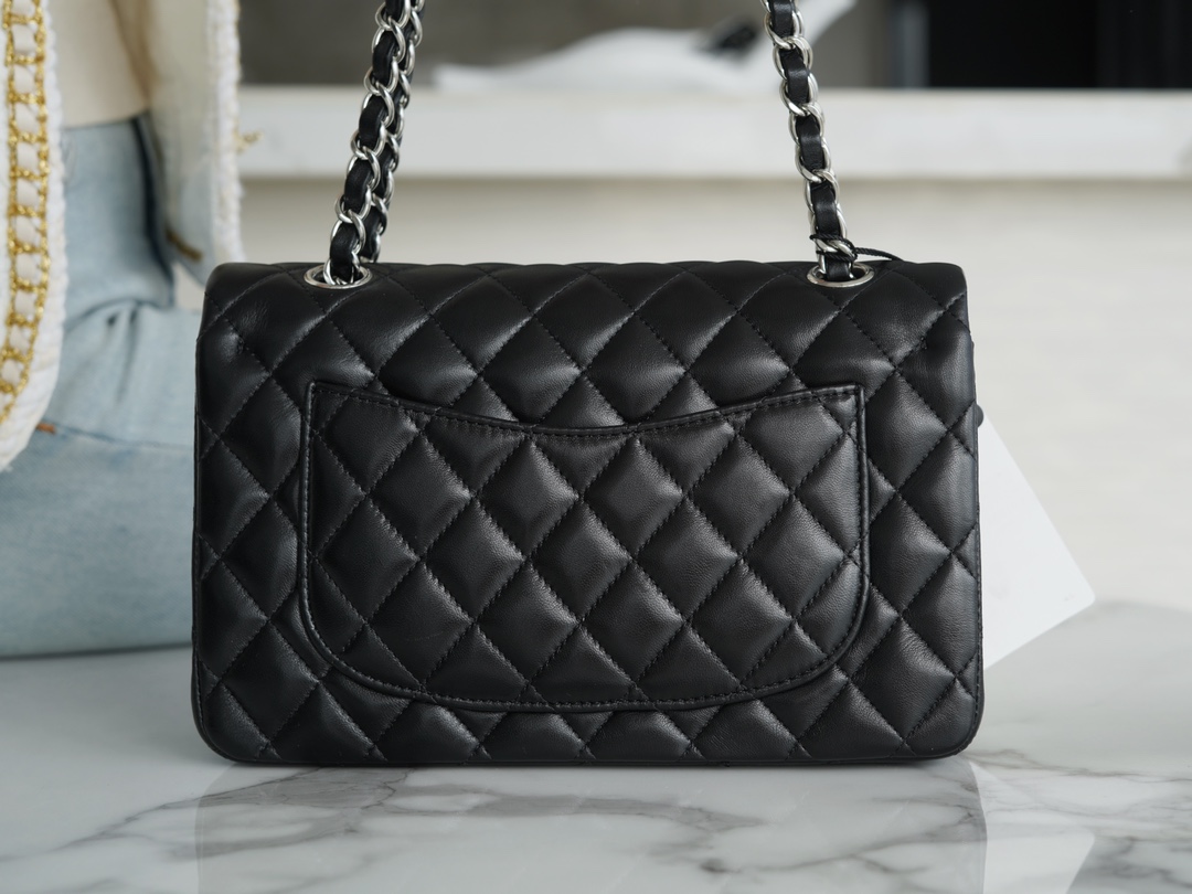 Classic Flap Classic Flap Black and Silver Small Lambskin  