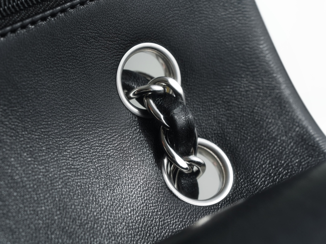 Classic Flap Classic Flap Black and Silver Small Lambskin  