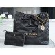 CHANEL Crinkled 22 Handbag Medium Black  