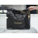 CHANEL Crinkled 22 Handbag Medium Black  