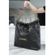 CHANEL Crinkled 22 Handbag Medium Black  