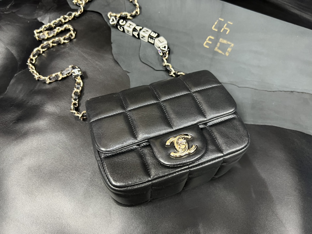 CHANEL 23C Early Spring Resort Series Square Chunky Bag Small Lambskin  