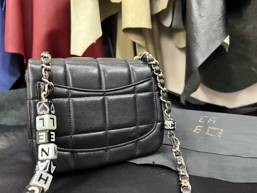 CHANEL 23C Early Spring Resort Series Square Chunky Bag Small Lambskin  