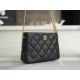 CHANEL 23P Heart Buckle HoBo Bag Textured Grain Calfskin